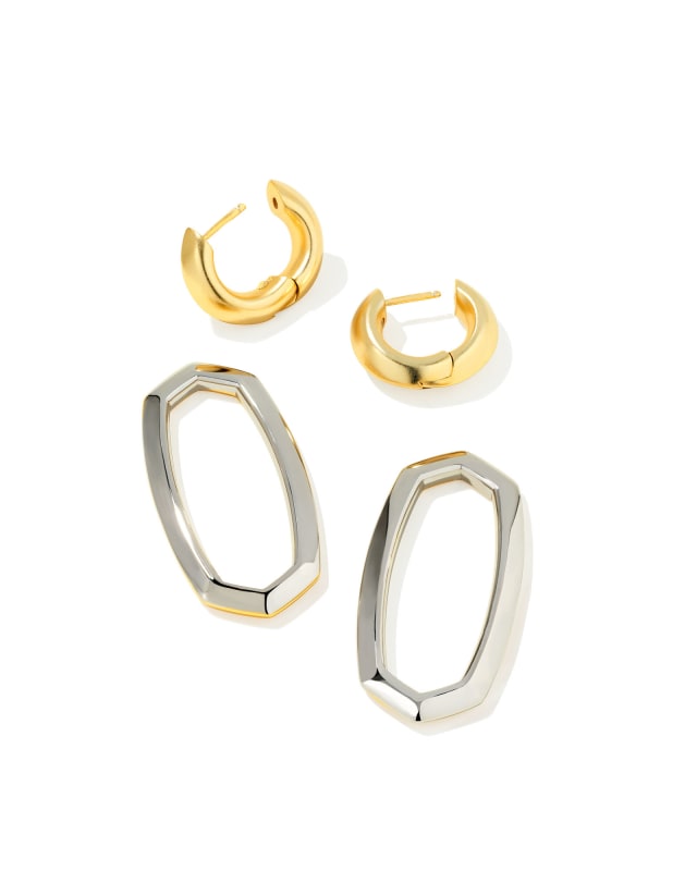 Danielle Convertible Link Earrings in Mixed Metal image number 4.0